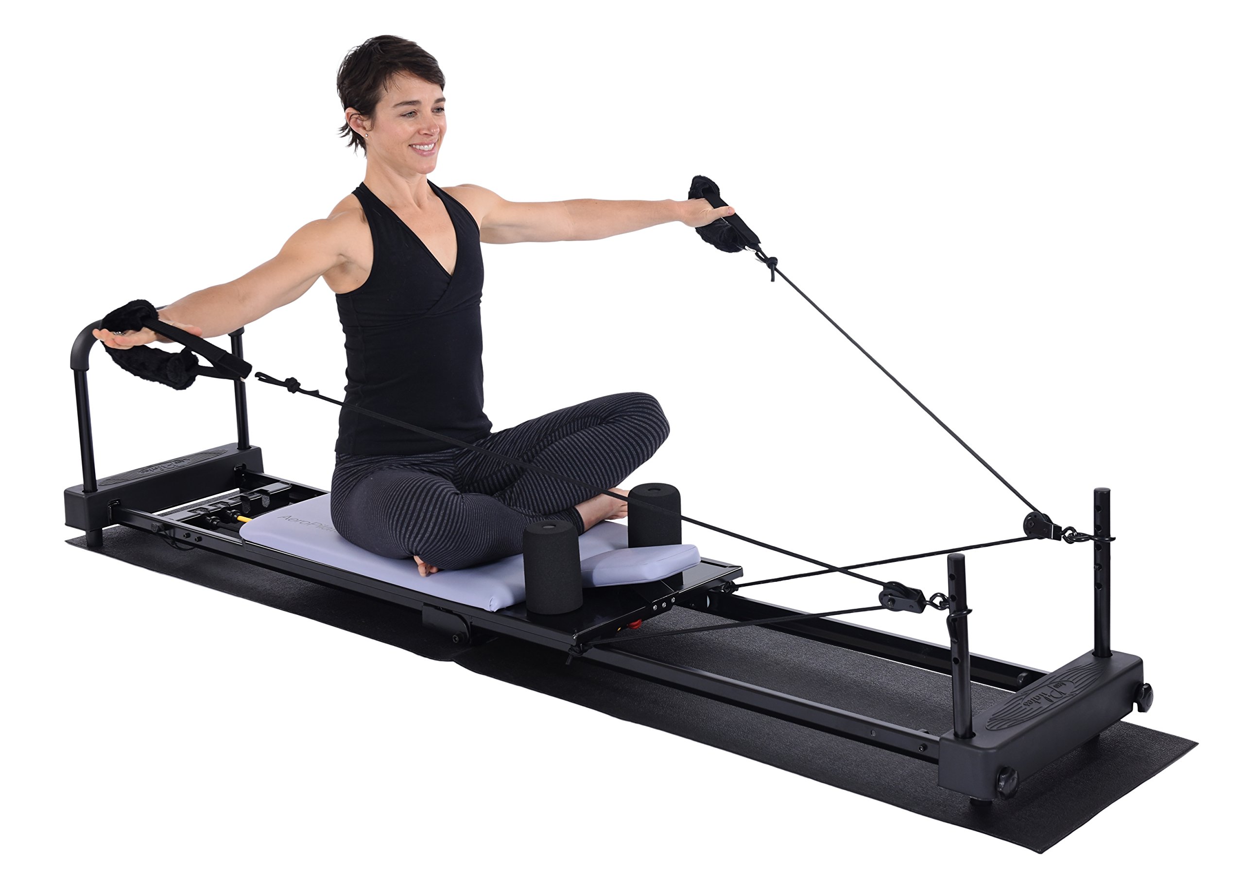 AeroPilates Foldable Reformer 4420 | Four-Cord Resistance | Free-Form Cardio Rebounder | includes Four Workout DVDs