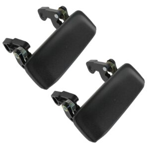 metal door handles black textured front left & right pair set kit for ranger