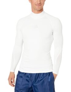 adidas soccer alphaskin sport long sleeve climawarm tee, white, x-large