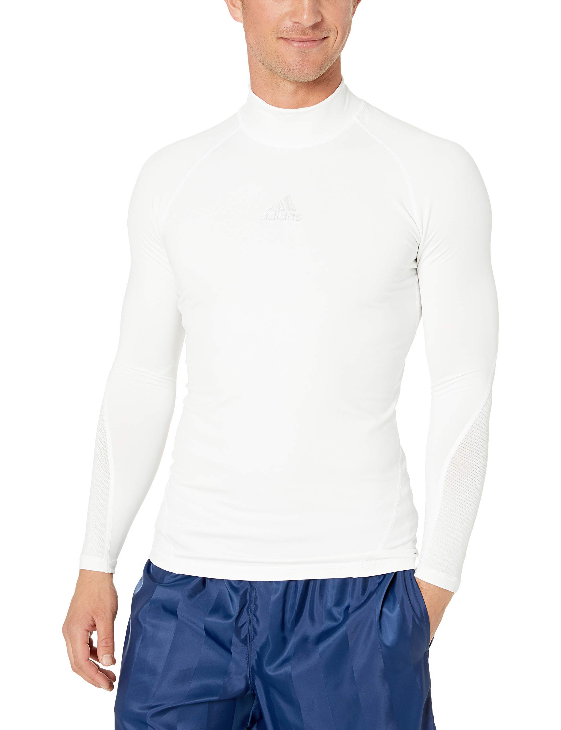 adidas Soccer Alphaskin Sport Long sleeve Climawarm Tee, White, X-Large