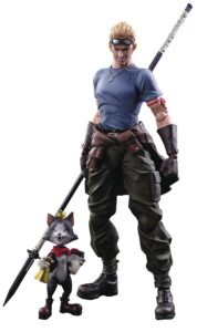 square enix final fantasy vii advent children: cid highwind & cait sith play arts kai action figure 2 pack