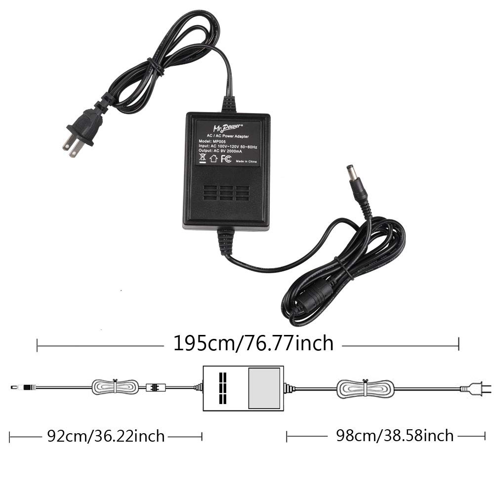 Power Supply AC 9V 2000ma Adapter for Line 6 POD Digitech RP GNX Multi Guitar Effects