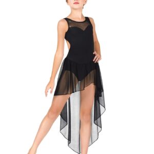 Girls Performance Twinkle Mesh High-Low Tank Dress TW315NUDL Nude Large