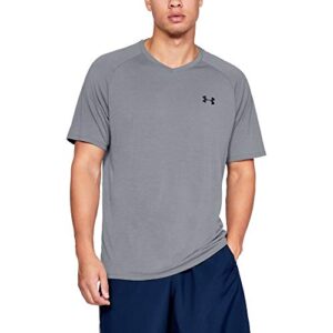 Under Armour Men's UA Tech V-Neck Short Sleeve LG Gray