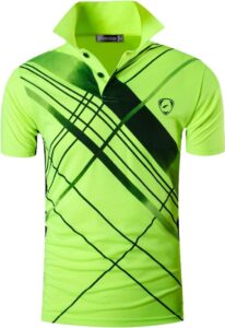 jeansian men's sport quick dry short sleeves polo tee t-shirt lsl226 greenyellow xl