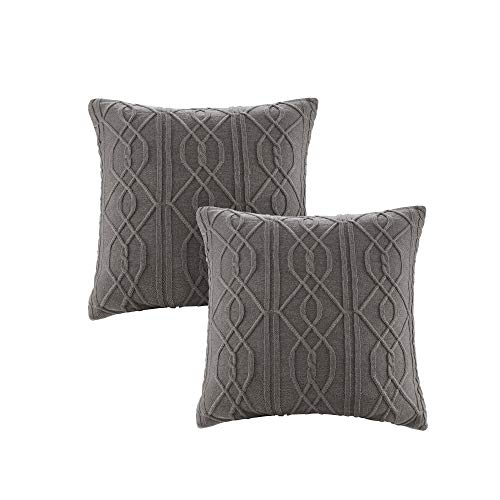 Madison Park SIGNATURE Cozy Comforter Set - All Season Bedding Combo Filled Insert and Removable Duvet Cover, Shams, Decorative Pillows, Plaid Brown/Black Queen (92 in x 96 in) 9 Piece