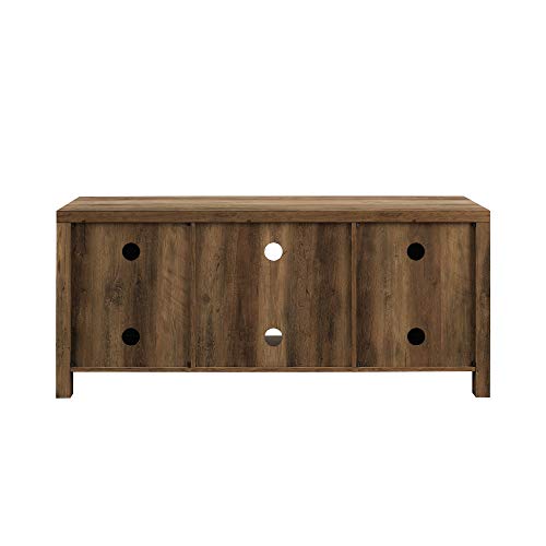 Walker Edison Georgetown Modern Farmhouse Double Barn Door TV Stand for TVs up to 65 Inches, 58 Inch, Rustic Oak