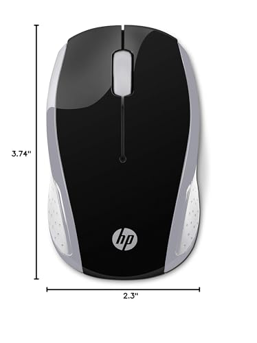 HP Wireless Mouse 200 (Black/Silver, 2HU84AA)