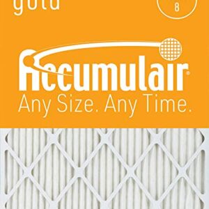 Accumulair Gold 16x19x1 High-Efficiency Pleated Replacement AC/Furnace Air Filter, MERV 8, Pack-2