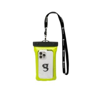 geckobrands Float Phone Dry Bag - Waterproof & Floating Phone Pouch – Fits Most iPhone and Samsung Galaxy Models (Neon Green)