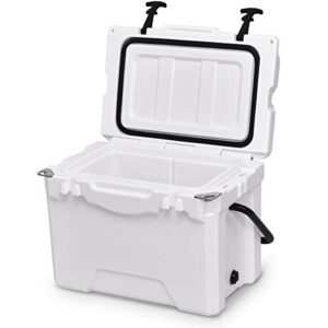 Giantex 20 Quart Portable Ice Cooler, Heavy Duty Ice Chest with 2 Cup Holder, Fish Ruler, Bottle Openers, Camping Cooler for Beach Boat Fishing Hunting BBQ (20 Quart)