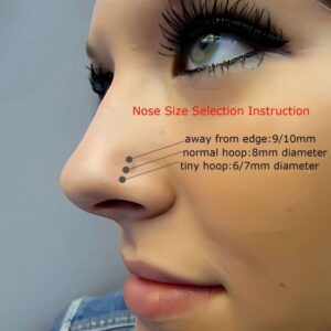 NewkeepsR 3PCS-0.8mm(20g) 316L Surgical Steel Hinged Clicker Segment Seamless Rings, Lobe Cartilage Tragus Earring Nose Hoop-7/8/9mm