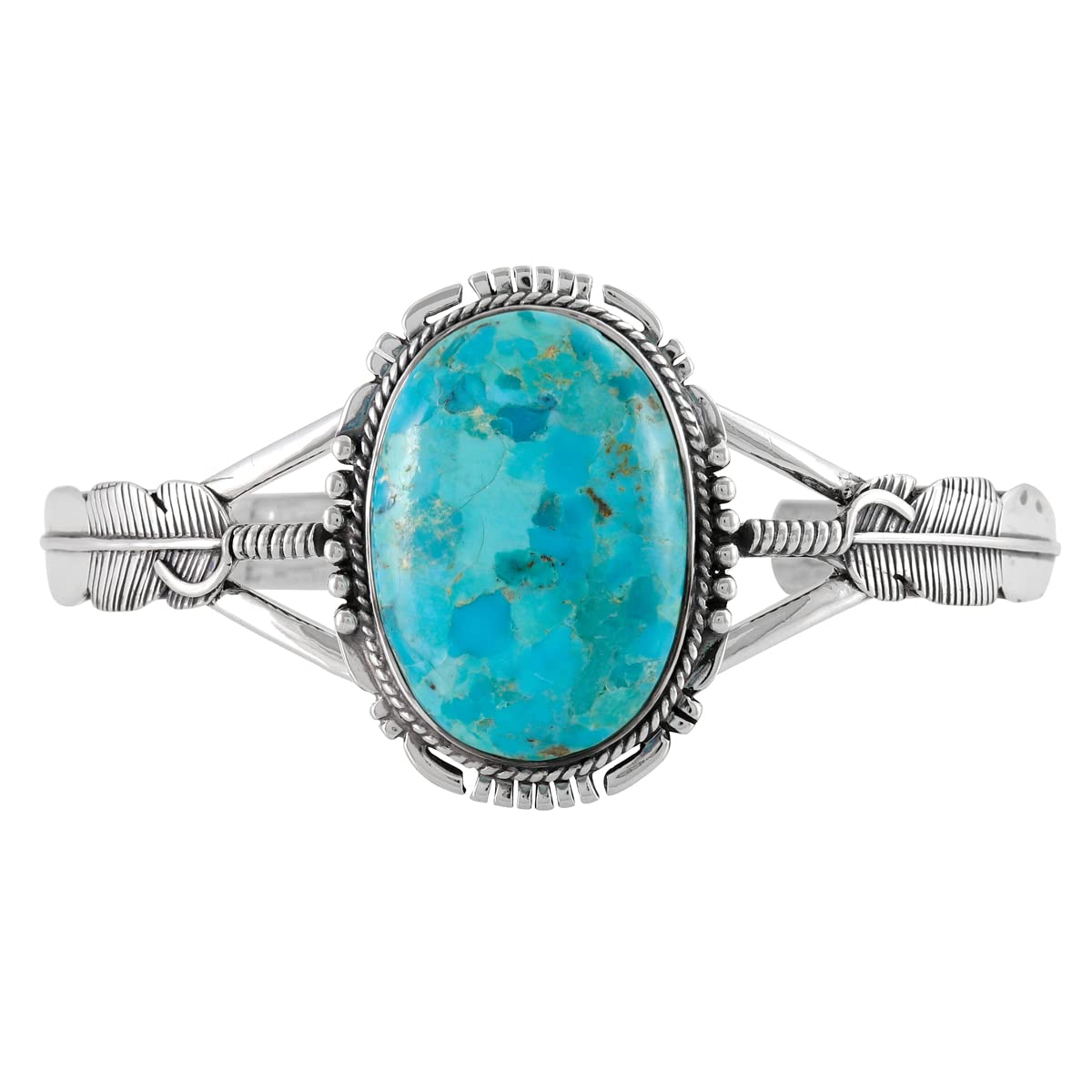 Sterling Silver 925 with Genuine Turquoise (Turquoise)