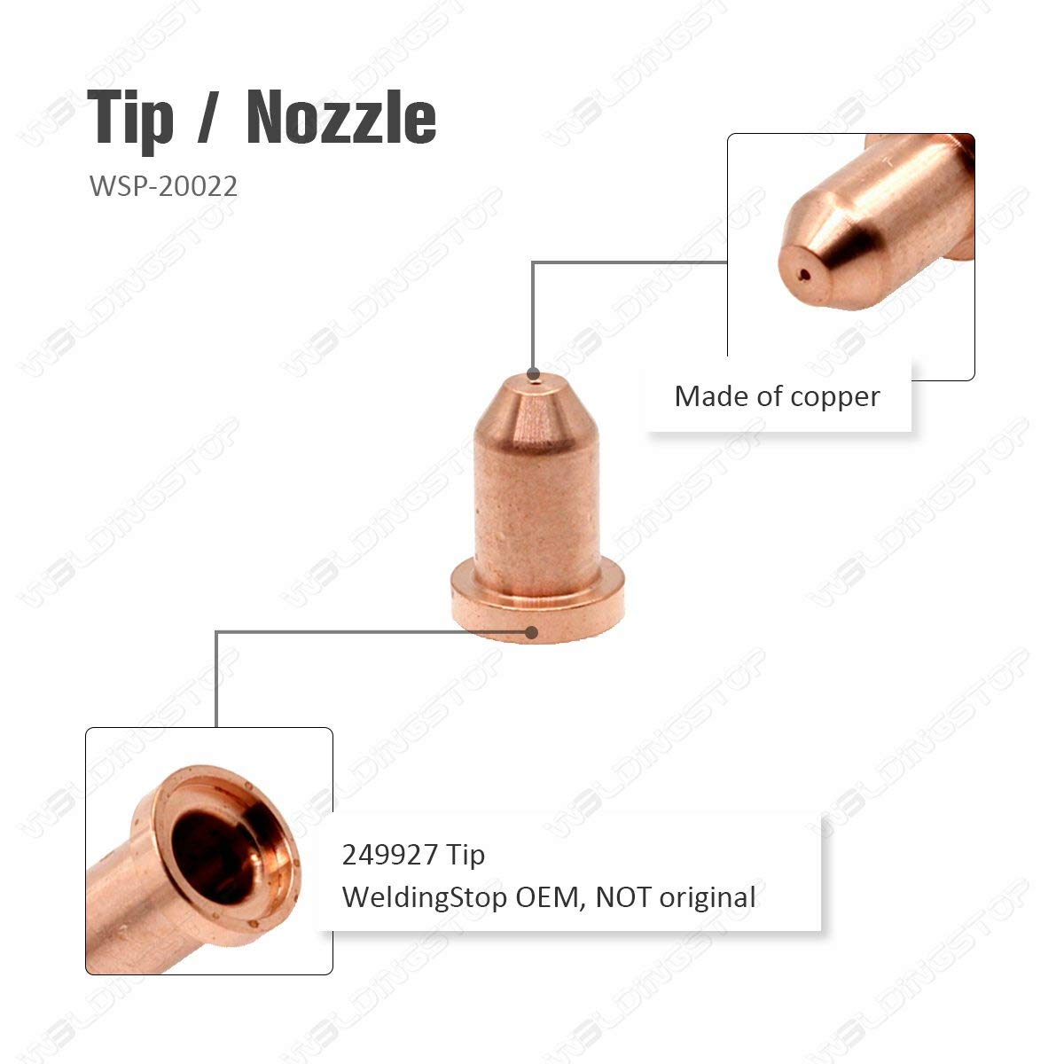 5pcs 249927 Tip Nozzle 30A for Miller XT30 XT40 Series Torch