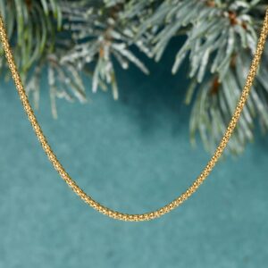 Ross-Simons Italian 2mm 14kt Yellow Gold Popcorn-Chain Necklace. 16 inches