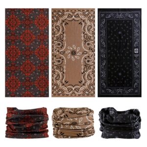 VANCROWN Headband Head Wrap Headwear Sport Sweatband 280 Patterns 12 in 1 Magic Scarf 12PCS 9PCS & 6PCS (12PCS.Arabesque.1)