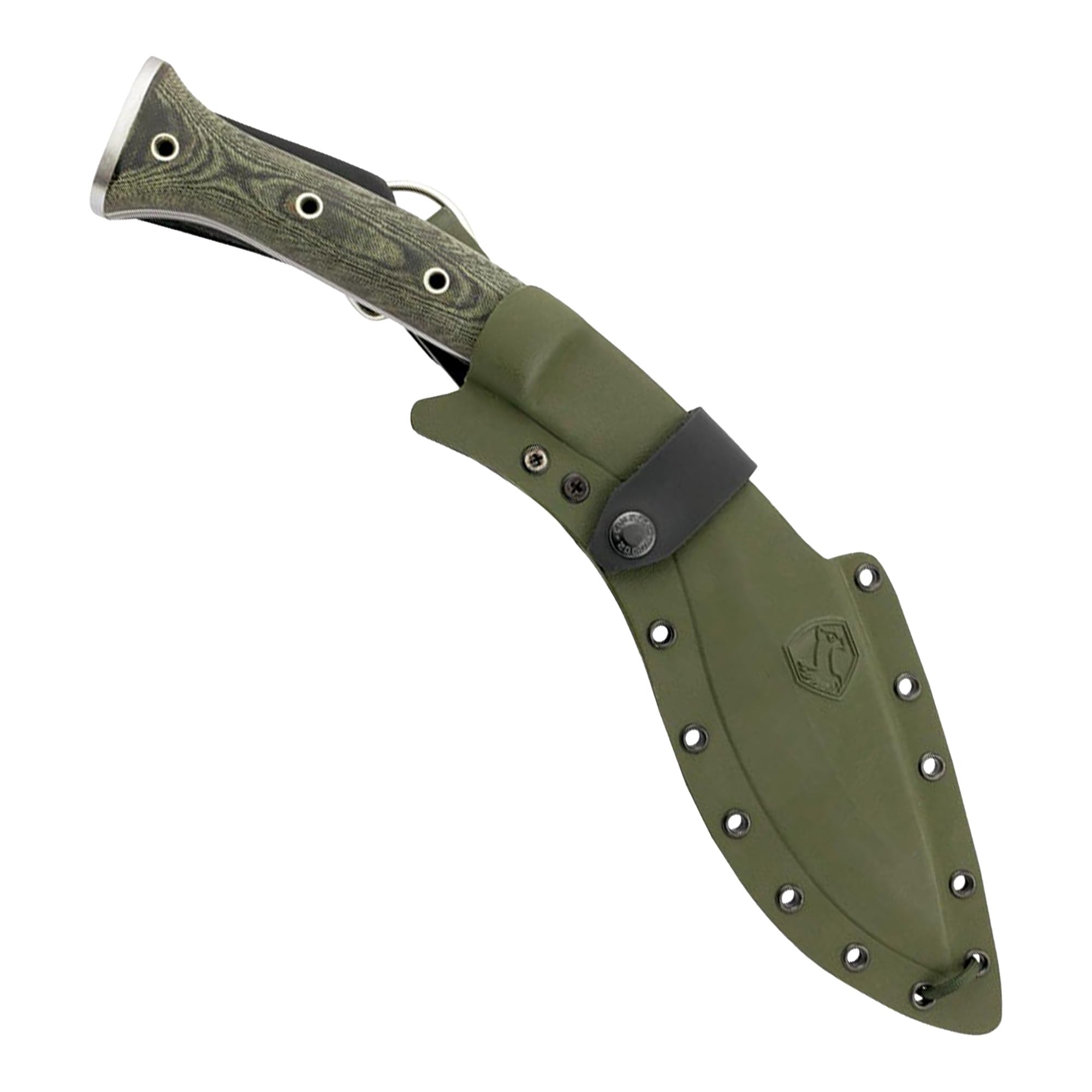 Condor Tool & Knife K-tact Kukri Knife | Gardening Machete | High Carbon Steel | Micarta Handle | Kydex with Leather Belt Loop Sheath | Gurkha Knife | Convex Grind | 6mm Thick | 14.5in Blade | 32.4oz