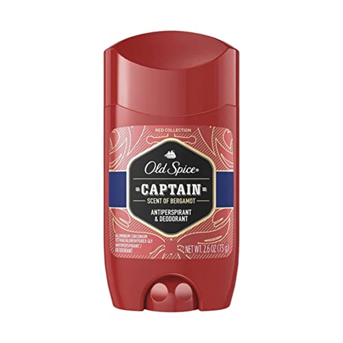 Old Spice Antiperspirant Deodorant for Men Captain Scent Red Collection 2.6 Ounce (Pack of 12)