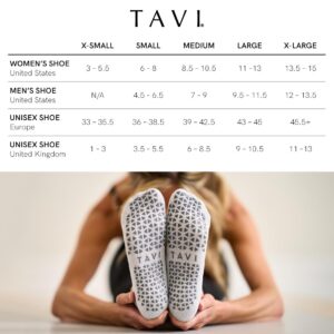 TAVI Women’s Maddie Grip Socks - Non-Slip Pilates Socks with Grips for Women, Yoga Socks, Barre Socks