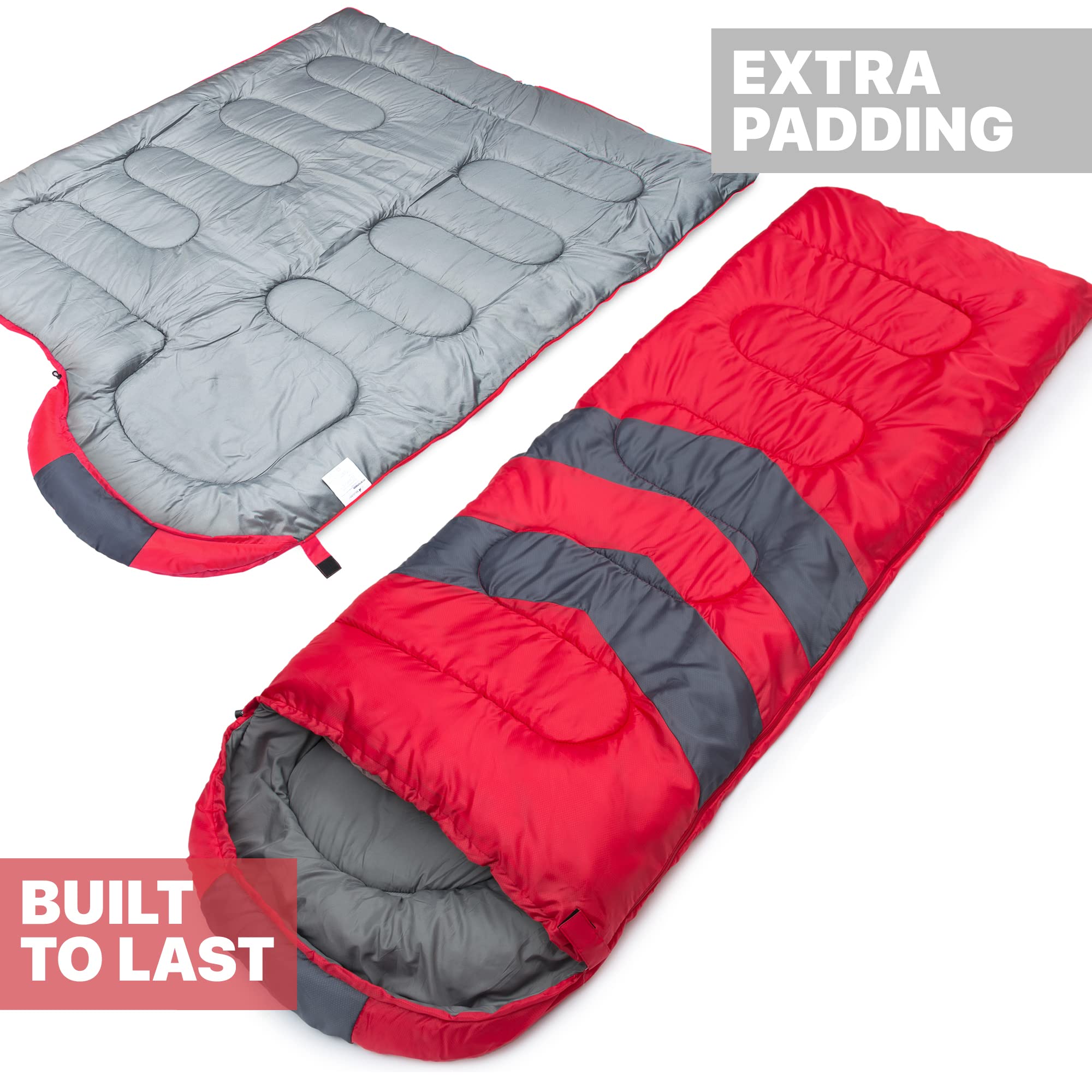 MalloMe Sleeping Bags for Adults Cold Weather & Warm - Backpacking Camping Sleeping Bag for Kids 10-12, Girls, Boys - Lightweight Compact Camping Essentials Gear Accessories Hiking Sleep Must Haves