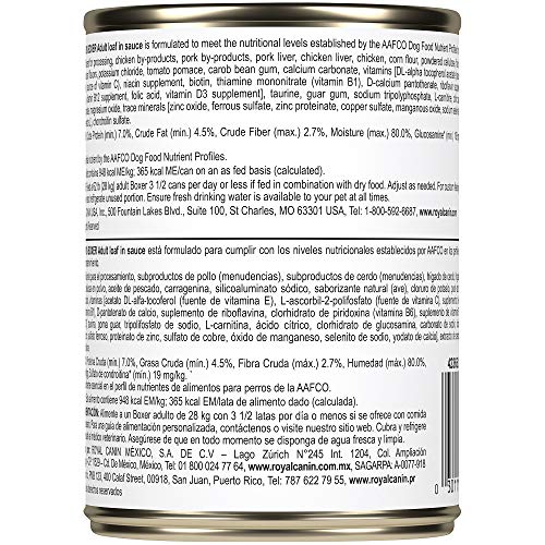 Royal Canin Breed Health Nutrition Boxer Adult Loaf in Sauce Canned Dog Food, 13.5 oz Can (Case of 12)