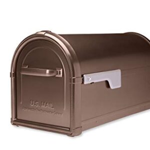 Architectural Mailboxes Hillsborough Galvanized Steel Post Mount Mailbox, Compatibility Code J, 5593C-CG-10, Copper, Large Capacity