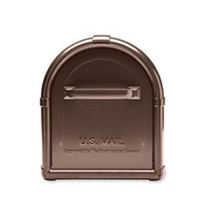 Architectural Mailboxes Hillsborough Galvanized Steel Post Mount Mailbox, Compatibility Code J, 5593C-CG-10, Copper, Large Capacity