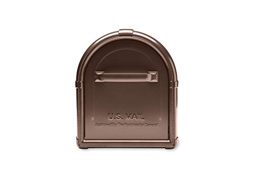 Architectural Mailboxes Hillsborough Galvanized Steel Post Mount Mailbox, Compatibility Code J, 5593C-CG-10, Copper, Large Capacity