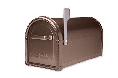 Architectural Mailboxes Hillsborough Galvanized Steel Post Mount Mailbox, Compatibility Code J, 5593C-CG-10, Copper, Large Capacity