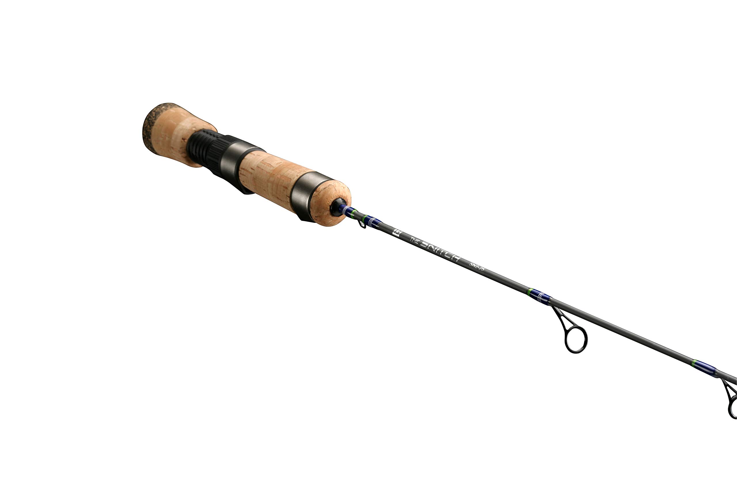 13 FISHING - The Snitch Ice Rod - 25" Quick Action Tip w/Hookset Backbone - SN2- Black , 25"