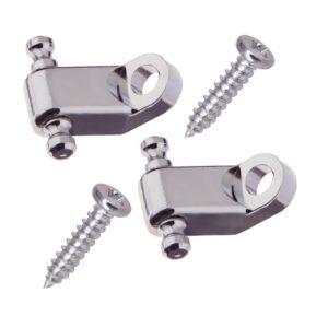 Electric Guitar String Retainers Tree Standard Roller String Guides Pack of 2pcs (Chrome)