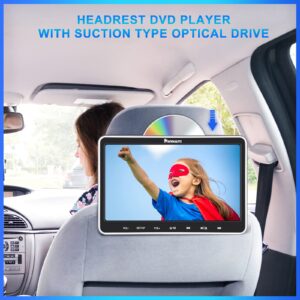 NAVISKAUTO 10.1" Headrest DVD Players with HDMI Input 2 Headphones Mounting Brackets, Support Sync Screen, Last Memory, Region Free, USB/SD Card (2 Car DVD Players)