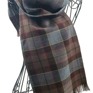 OUTLANDER JAMIE FRASER TARTAN PREMIUM WOOL SCARF - Woven in Scotland - Made in the U.S.A. - 9" x 58"