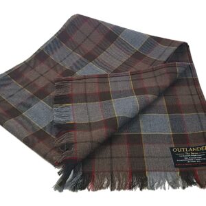 OUTLANDER JAMIE FRASER TARTAN PREMIUM WOOL SCARF - Woven in Scotland - Made in the U.S.A. - 9" x 58"