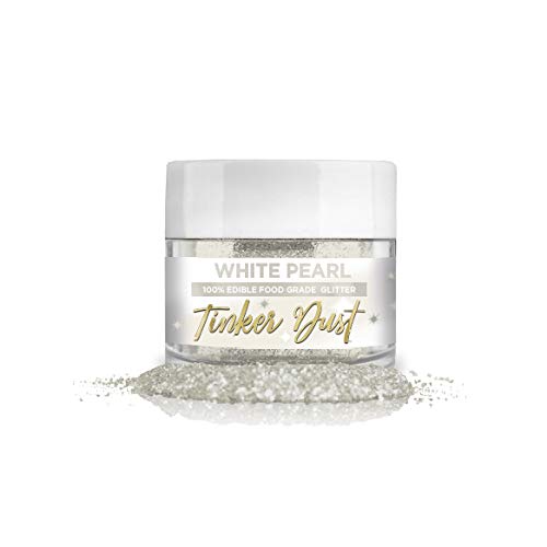 Bakell Tinker Dust - White Pearl (5g 1x Jar) | Edible Glitter for Cakes, Cupcakes, Cake Pops, Drinks