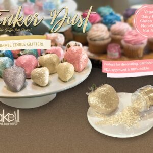 Bakell Tinker Dust - White Pearl (5g 1x Jar) | Edible Glitter for Cakes, Cupcakes, Cake Pops, Drinks