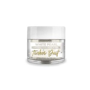 Bakell Tinker Dust - White Pearl (5g 1x Jar) | Edible Glitter for Cakes, Cupcakes, Cake Pops, Drinks