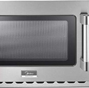 Midea Equipment 1034N0A Countertop Commercial Microwave Oven with Dial, 1000W, Stainless Steel, 1.2 CuFt