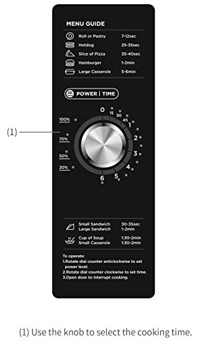 Midea Equipment 1034N0A Countertop Commercial Microwave Oven with Dial, 1000W, Stainless Steel, 1.2 CuFt