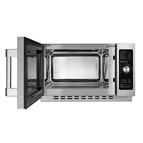 Midea Equipment 1034N0A Countertop Commercial Microwave Oven with Dial, 1000W, Stainless Steel, 1.2 CuFt