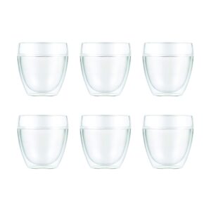 Bodum Pavina Outdoor Double-Wall Plastic Tumbler, BPA-Free, 8oz, Clear