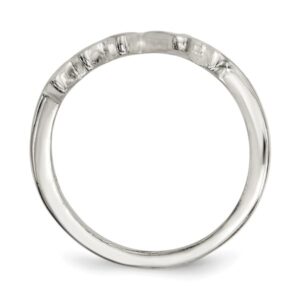 IceCarats 925 Sterling Silver Heart Love Beat Ring Size 8