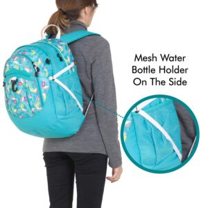 High Sierra Fatboy Backpack, Toucan/Tropic Teal/White, 19.5 x 13 x 7-Inch