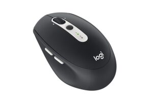 logitech wireless mouse m585 multi-device with flow cross for pc and mac, graphite (renewed)