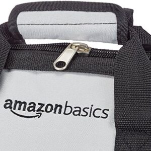 Amazon Basics Durable Wear-Resistant Base, Tool Large Standard Bag with Strap, 16 Inch, Black & Grey