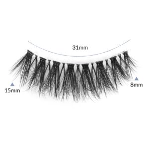 Lashes Natural Look False Eyelashes - Bepholan Fake Eyelashes 3D Super Fluffy False Lashes Clear Band Wispy Lashes 3-Pack Faux Mink Lashes,XMZ24-3