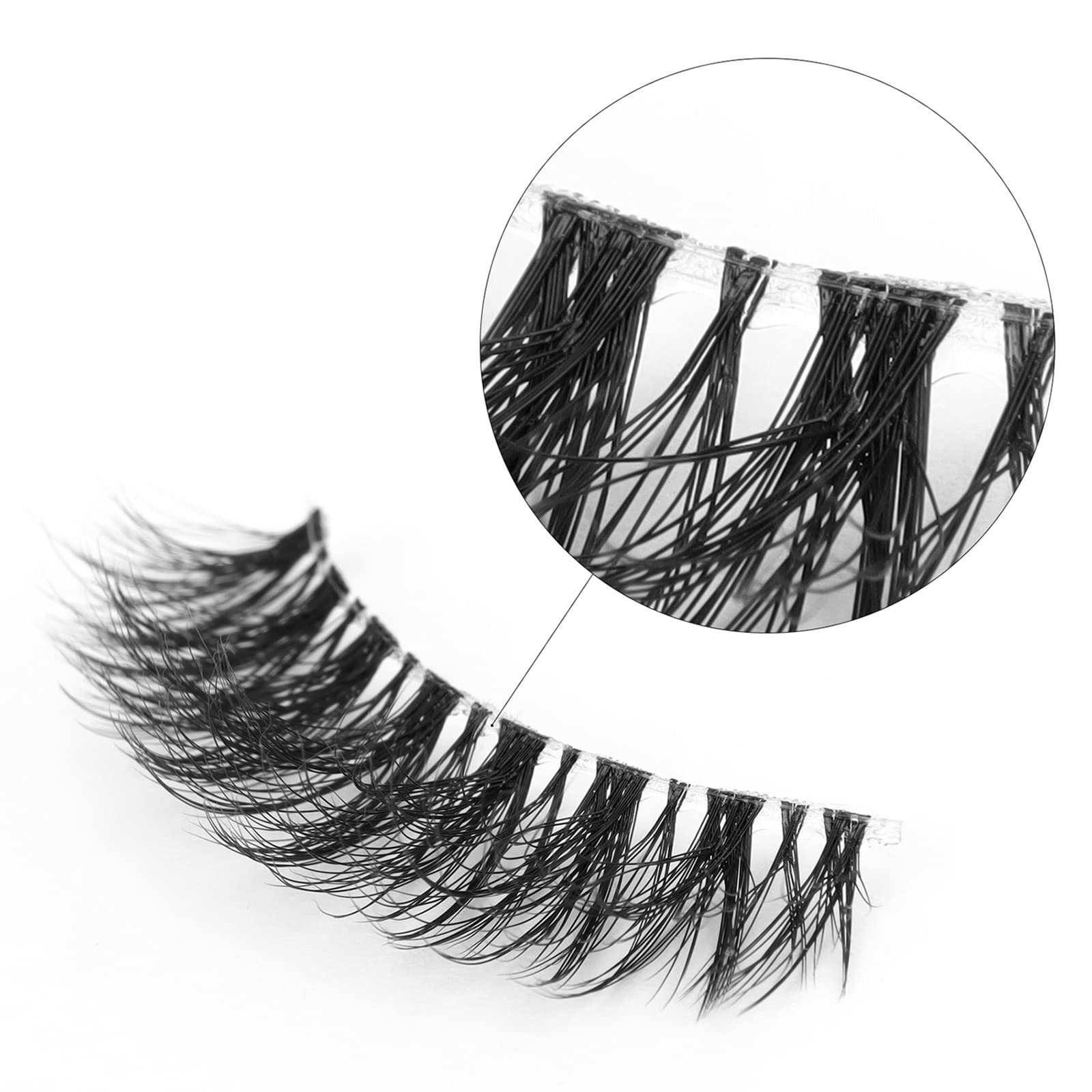 Lashes Natural Look False Eyelashes - Bepholan Fake Eyelashes 3D Super Fluffy False Lashes Clear Band Wispy Lashes 3-Pack Faux Mink Lashes,XMZ24-3