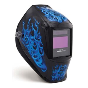 Miller Electric 282001 Digital Performance Blue Rage Welding Helmet with Clearlight Lens Technology