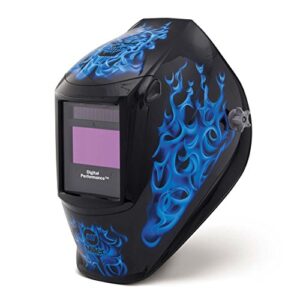 Miller Electric 282001 Digital Performance Blue Rage Welding Helmet with Clearlight Lens Technology