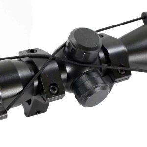 Trinity Hunter 4x32 Scope Sight for Gamo Big Cat 1250 .177 Caliber Air Rifle Mount Adapter Aluminum Black Tactical Optics Hunting Accessory Mil dot Reticle Target Range Single Rail.